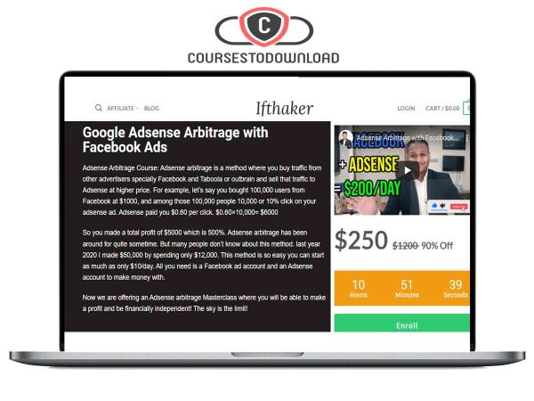 ifthaker – AdSense Arbitrage Full Masterclass Course Download ifthaker – AdSense Arbitrage Full Masterclass Course Download