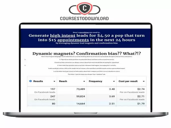 Dynamic Lead Magnets + B2B Meta Ads - Generate high intent leads for $4 Dynamic Lead Magnets + B2B Meta Ads - Generate high intent leads for $4.50 a pop that turn into $15 appointments Download