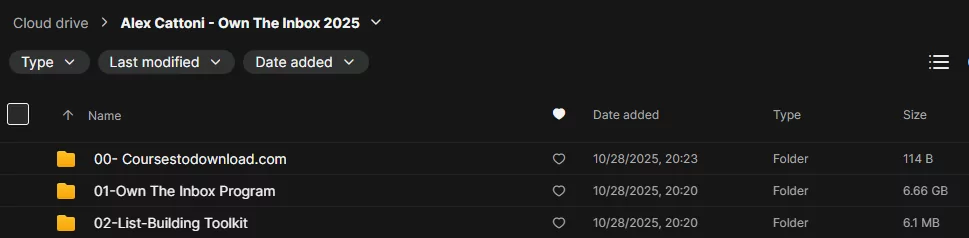 Alex Cattoni - Own The Inbox 2025